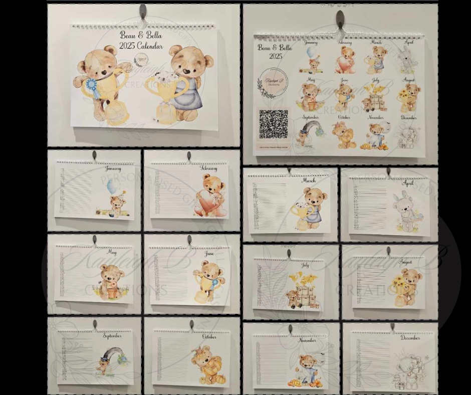 Beau & Bella 2025 Calendar