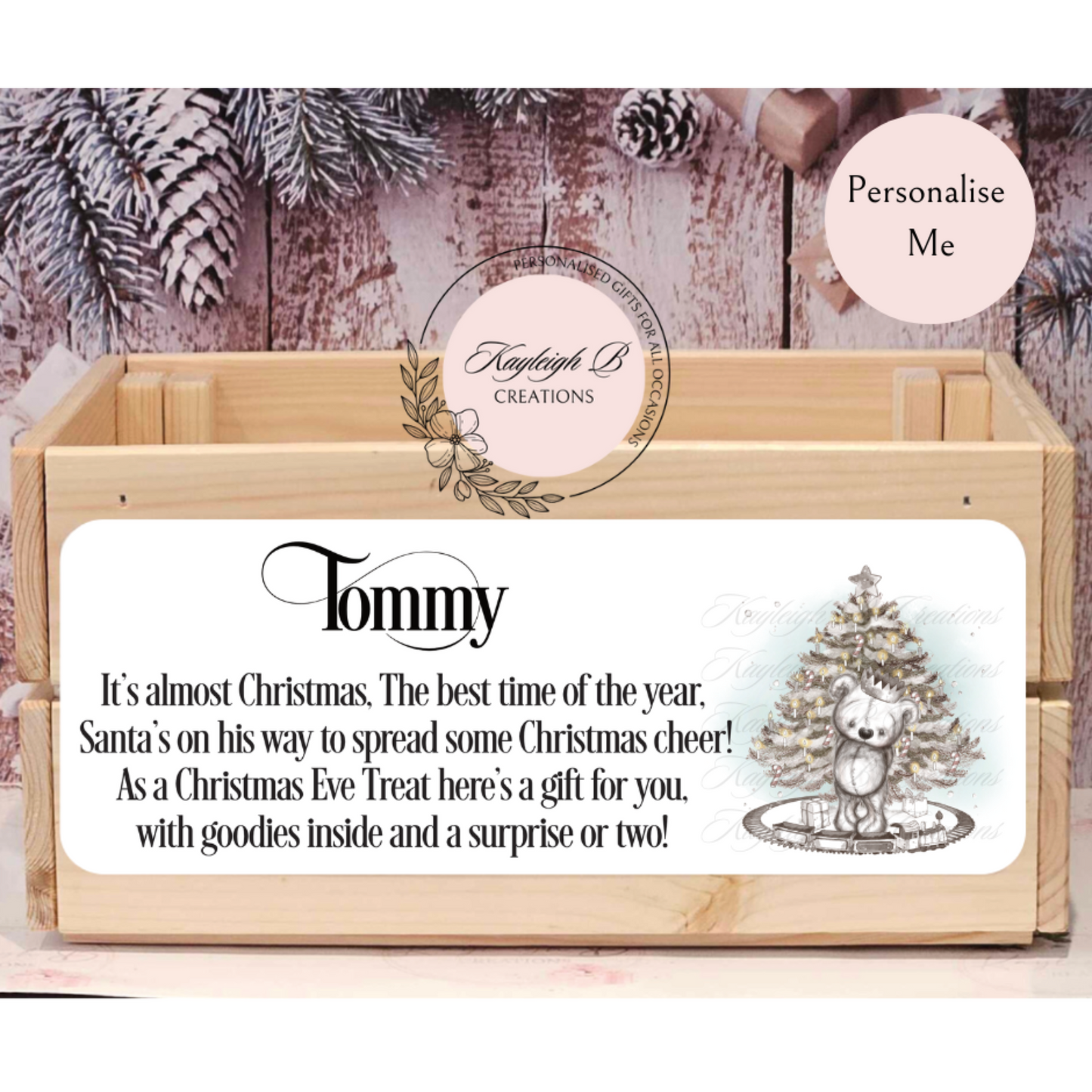 Christmas Eve Personalised Crate