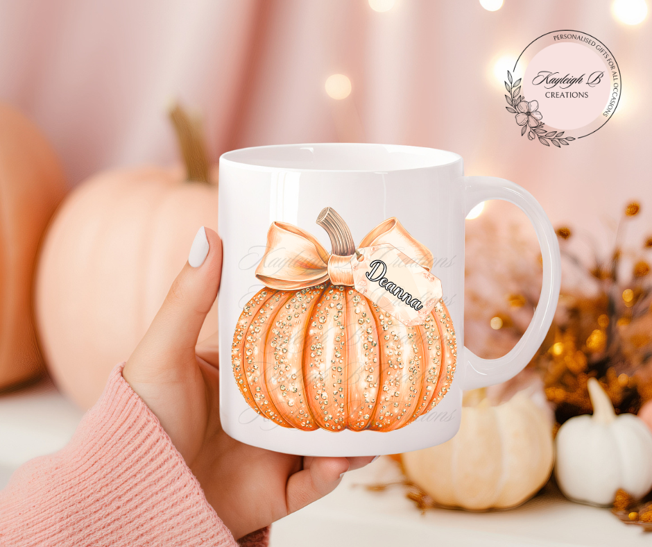 Personalised Cute Pumpkin Mug