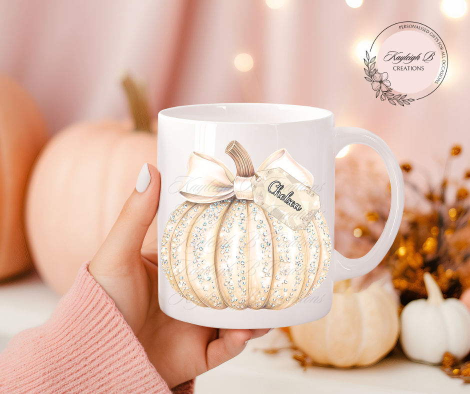 Personalised Cute Pumpkin Mug