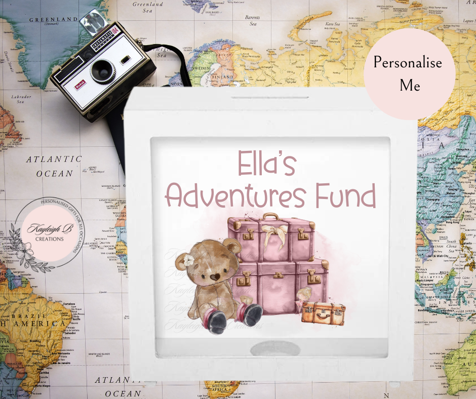 Money Box - Box Frame - Adventures Bear design