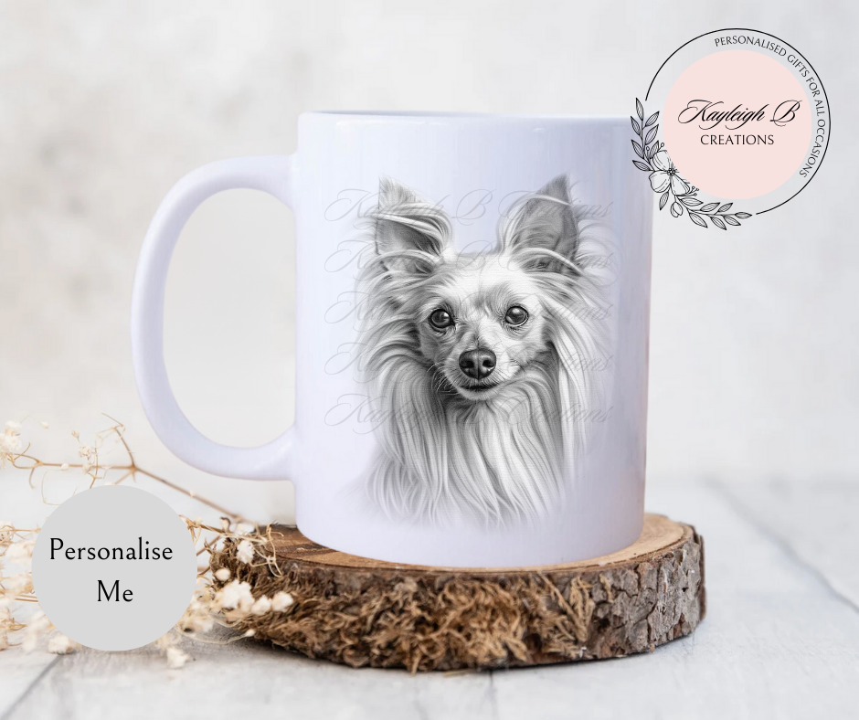 Chinese Crested Dog Mug - Long Haired or Hairless Variations