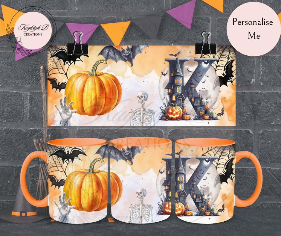 Halloween Initial Mug
