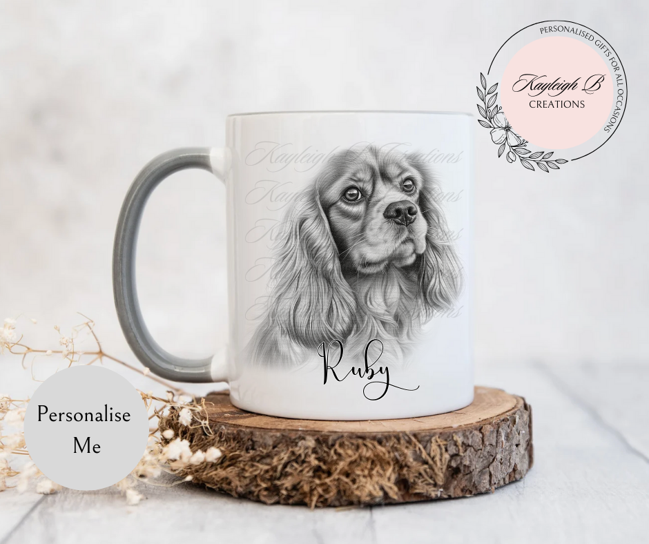 Ruby King Charles Dog Mug