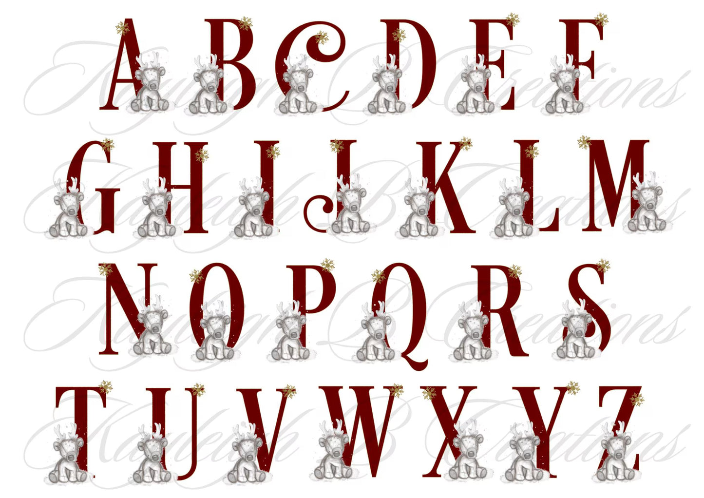 Personalised Initial Christmas Hot Water Bottle