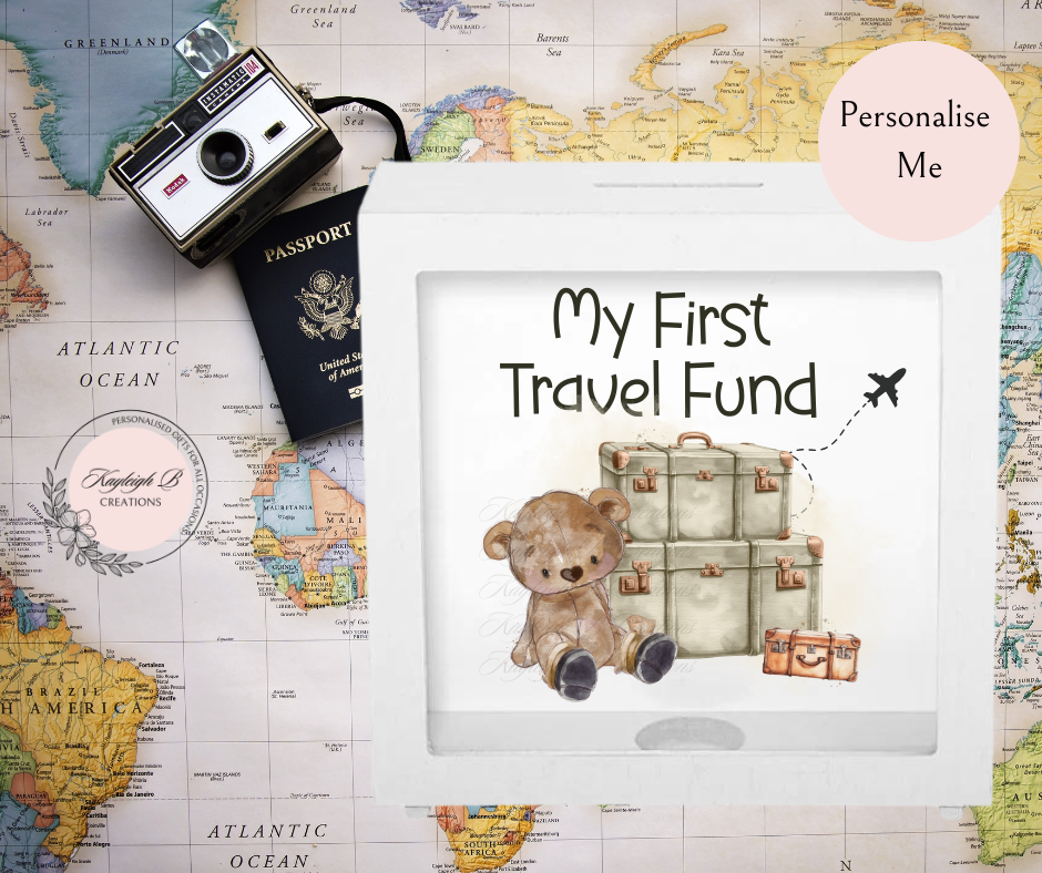 Money Box - Box Frame - Adventures Bear design