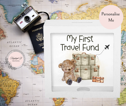 Money Box - Box Frame - Adventures Bear design