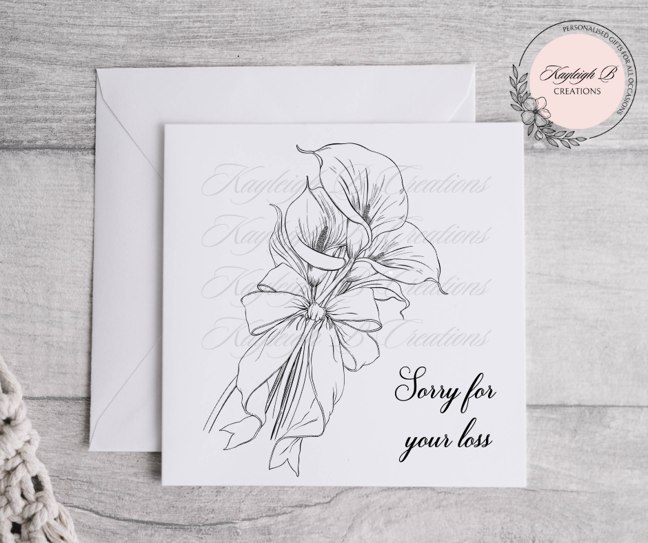 Lillies Sympathy/Bereavement Card