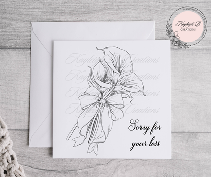 Lillies Sympathy/Bereavement Card
