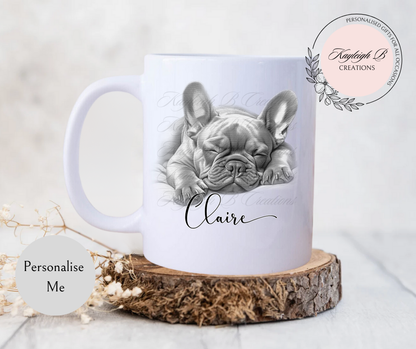 Sleeping French Bulldog Mug