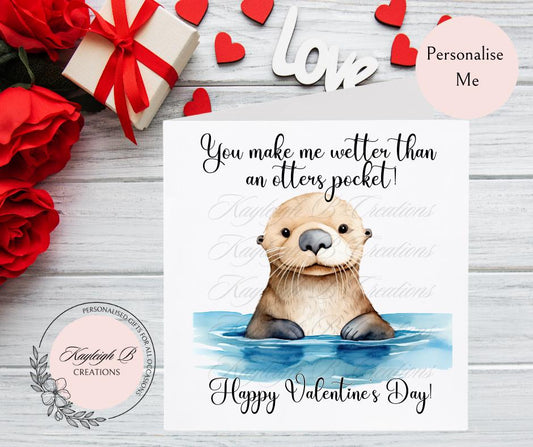 Valentine's Day Card - Cheeky Otter Design