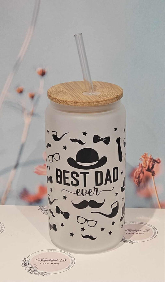 Best Dad Ever Can Glass