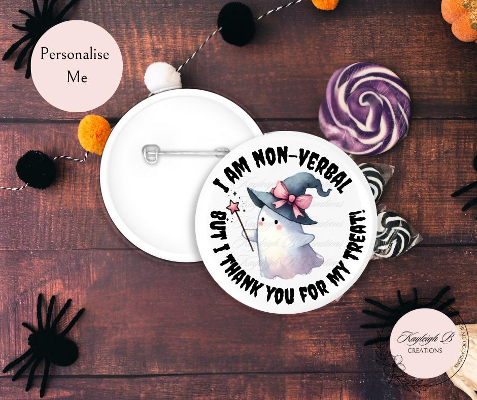Halloween Non Verbal Badge