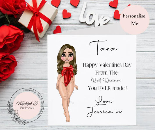 Valentine's Day Card - Surprise Bow Design