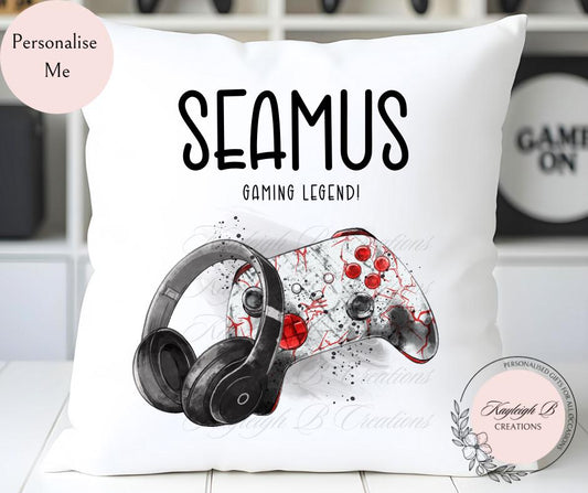 Gamer Cushion - Personalised, Gamer Gift, Controller Design, For Him, For Her
