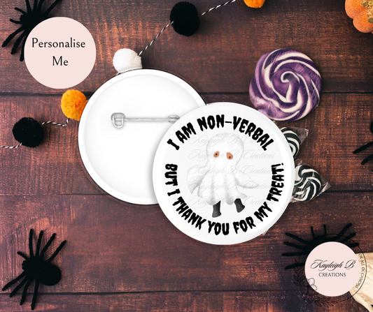Halloween Non Verbal Badge