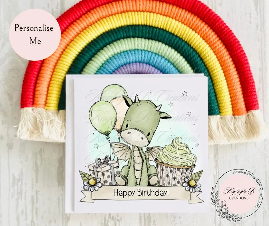 Cute Dragon Birthday Card