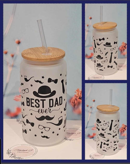 Best Dad Ever Can Glass