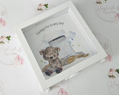Money Box - Box Frame - Savings Jar Bear design