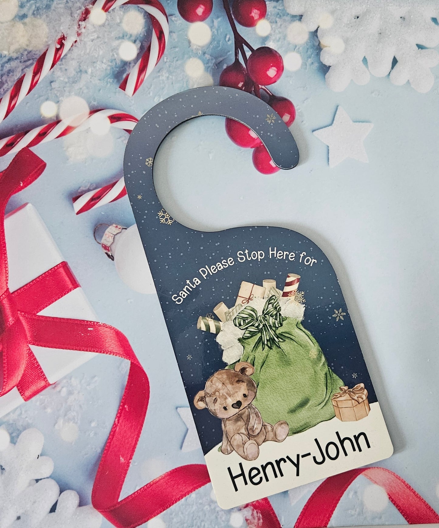 Santa Stop Here Door Hanger