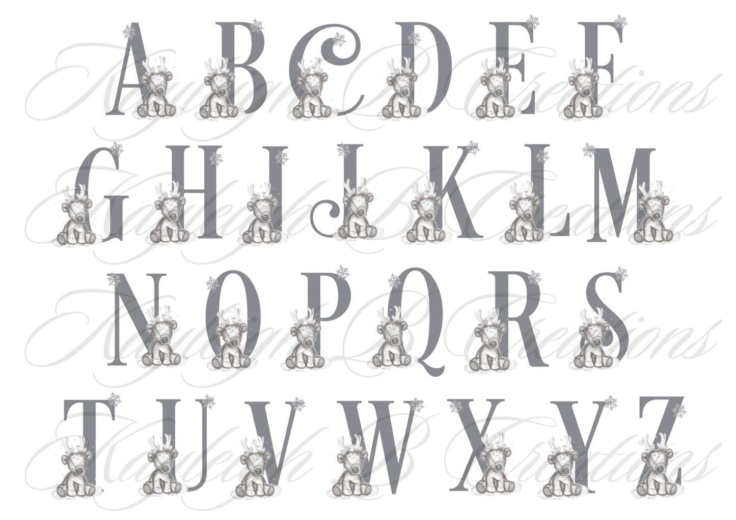 Personalised Initial Christmas Hot Water Bottle