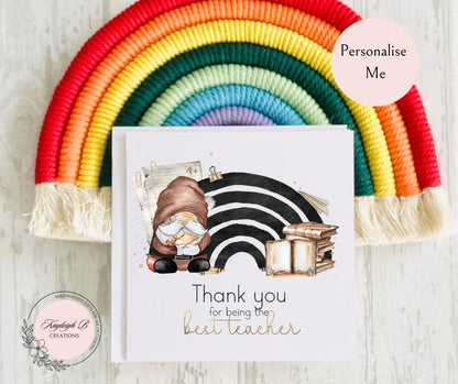 Teacher Thank You Card - Rainbow