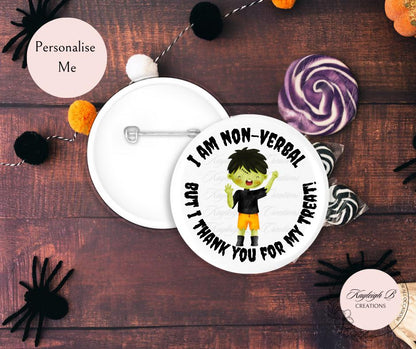 Halloween Non Verbal Badge