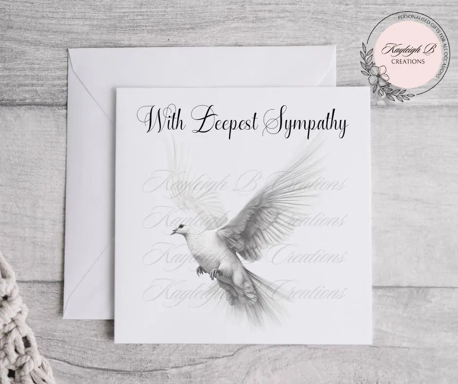 Dove Design With Sympathy Card