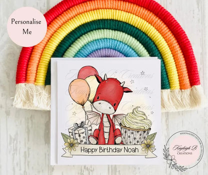 Cute Dragon Birthday Card