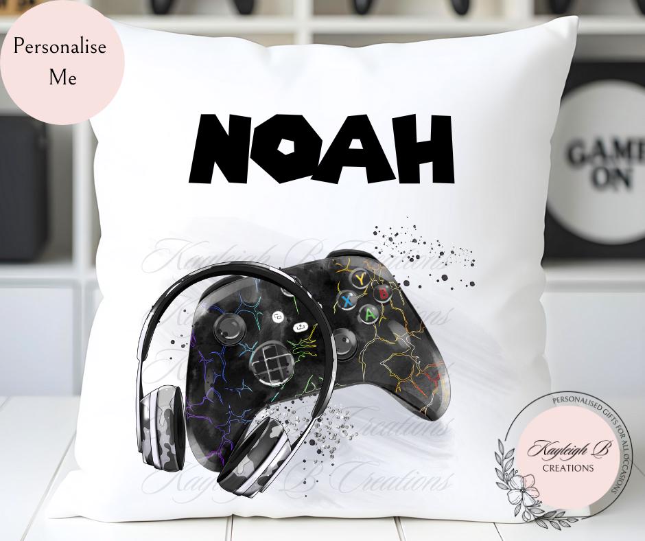 Gamer Cushion - Personalised, Gamer Gift, Controller Design, For Him, For Her