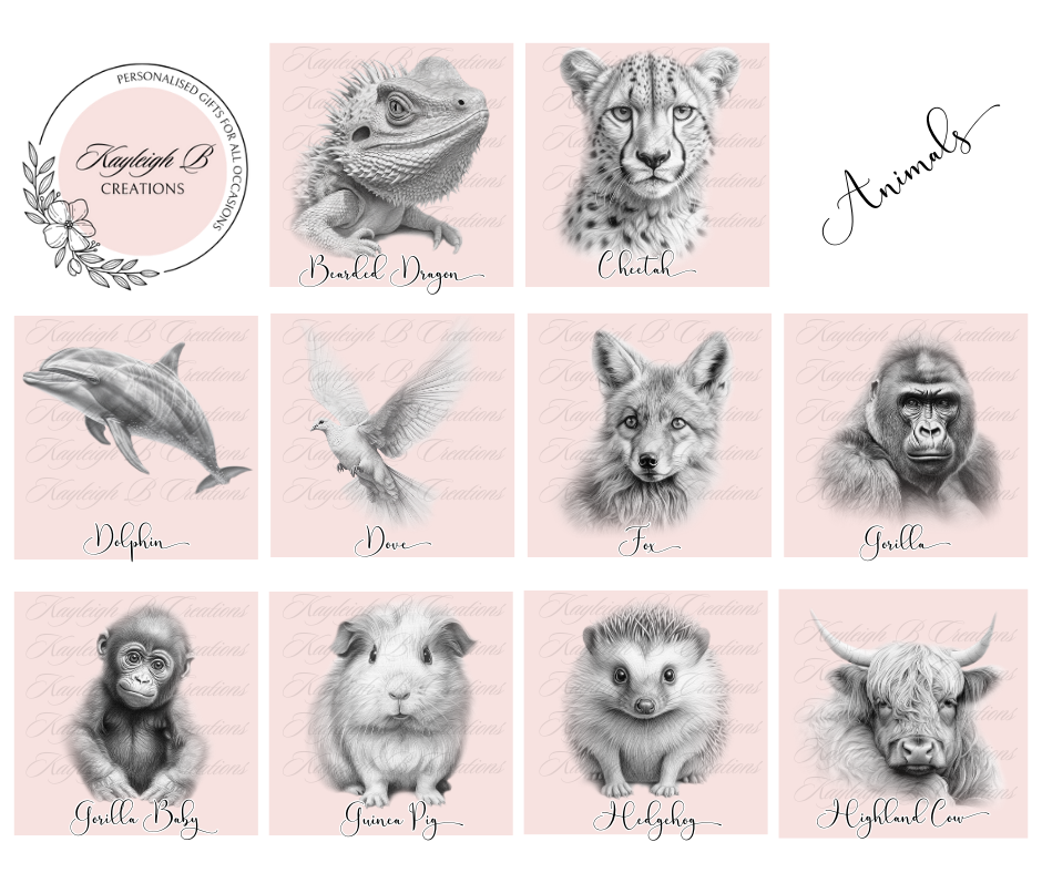 Bookmark - Sketchy Animal Design