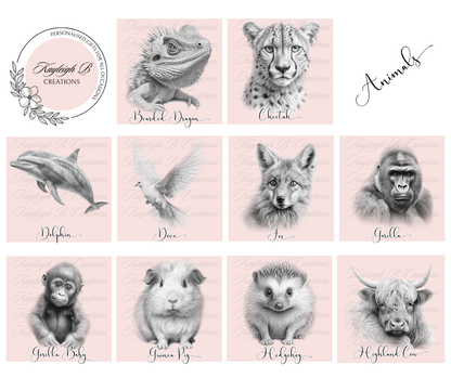 Bookmark - Sketchy Animal Design