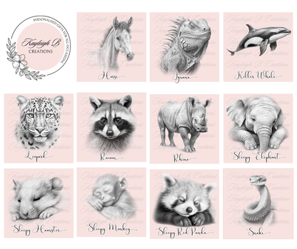 Bookmark - Sketchy Animal Design