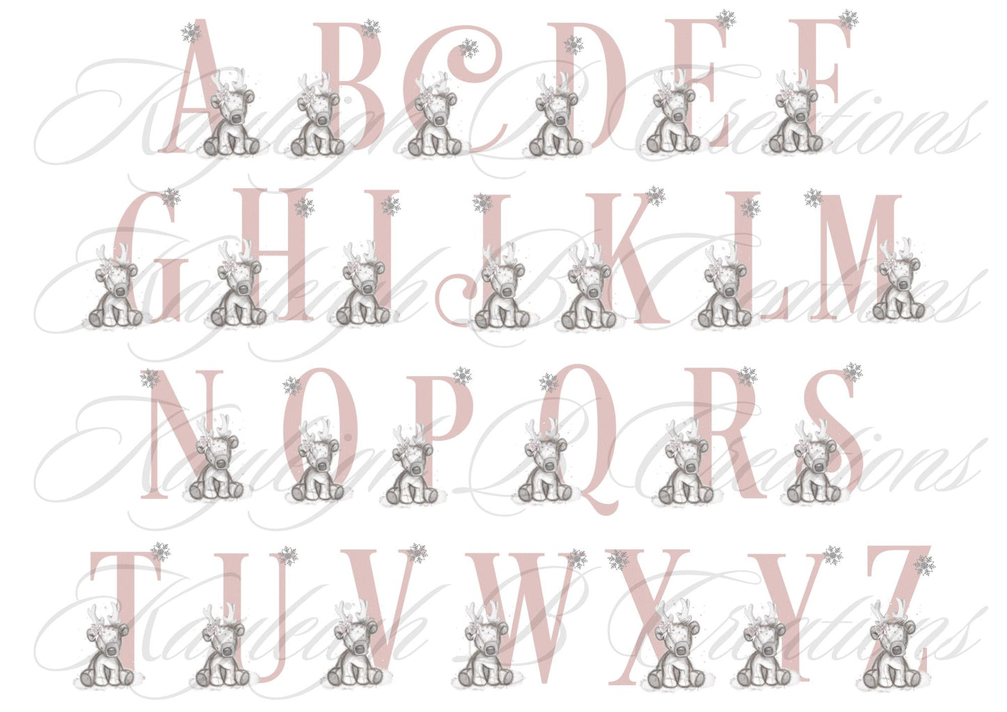 Personalised Initial Christmas Hot Water Bottle