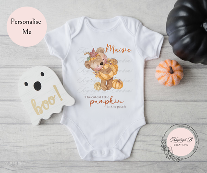 Pumpkin Bear Baby Vest