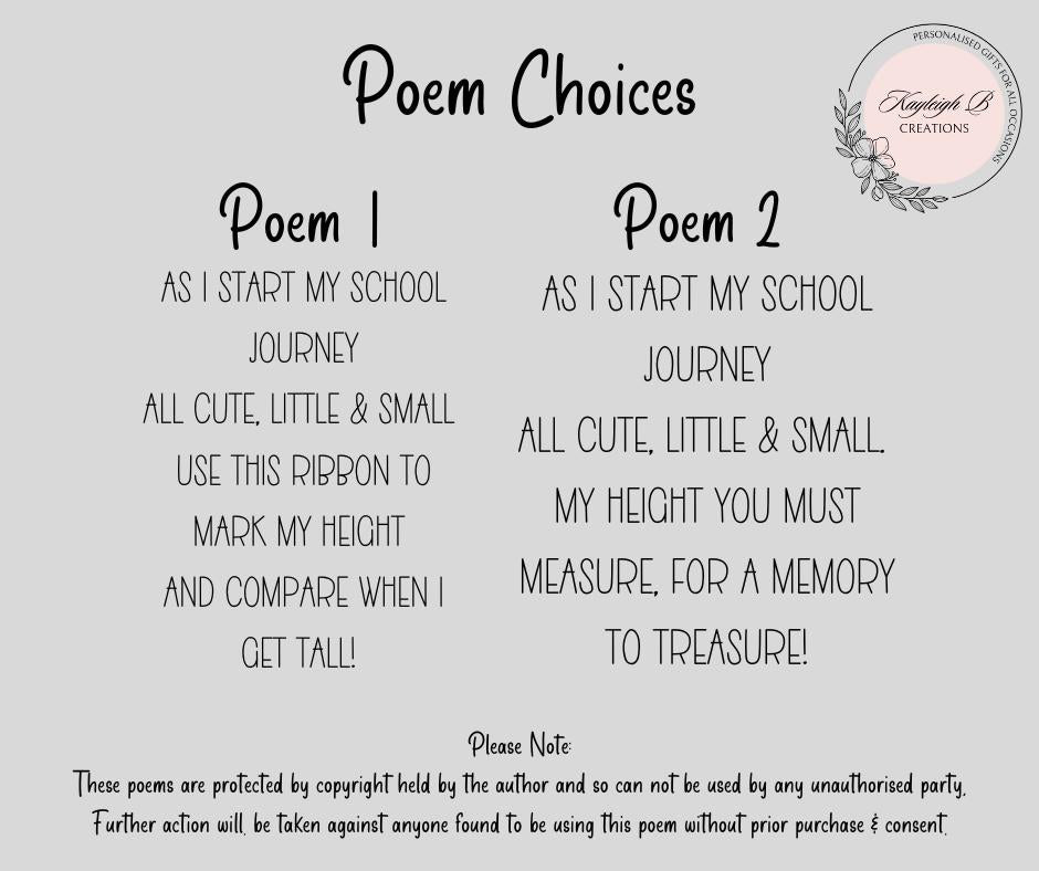 First Day at School Ribbon Keepsake