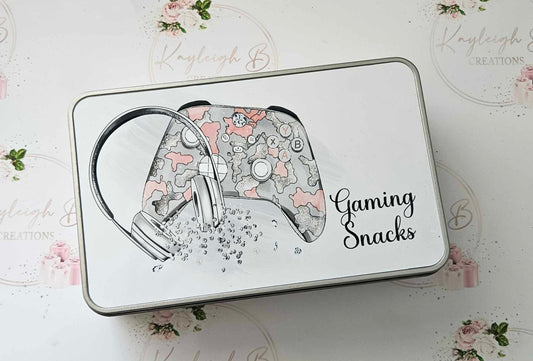 Gaming Snacks Tin (Pink XB)