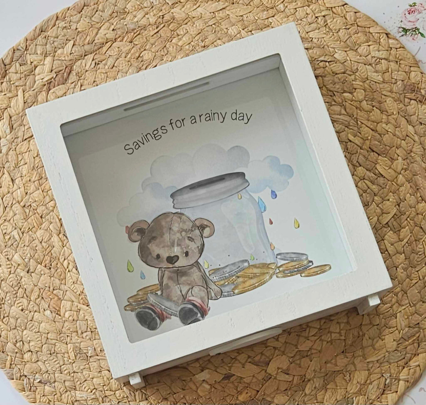 Money Box - Box Frame - Savings Jar Bear design
