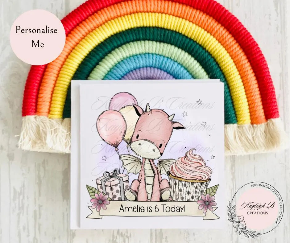 Cute Dragon Birthday Card