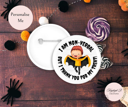 Halloween Non Verbal Badge