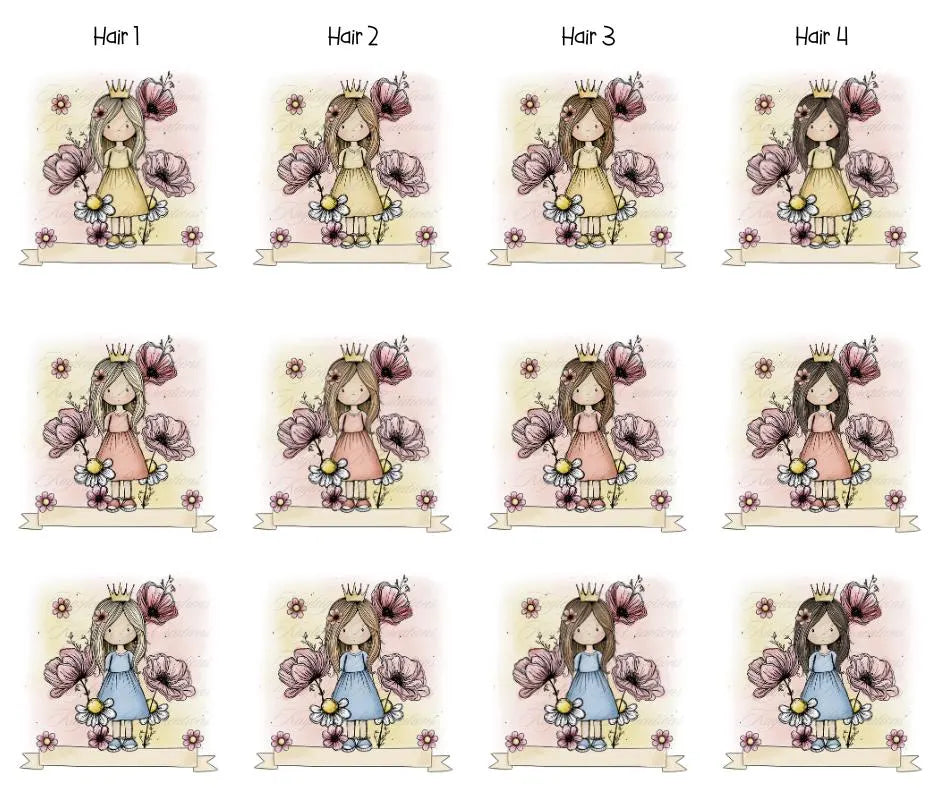 Cute Princess Birthday Card