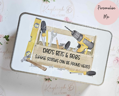 Personalised Tool Box Design Storage Tin