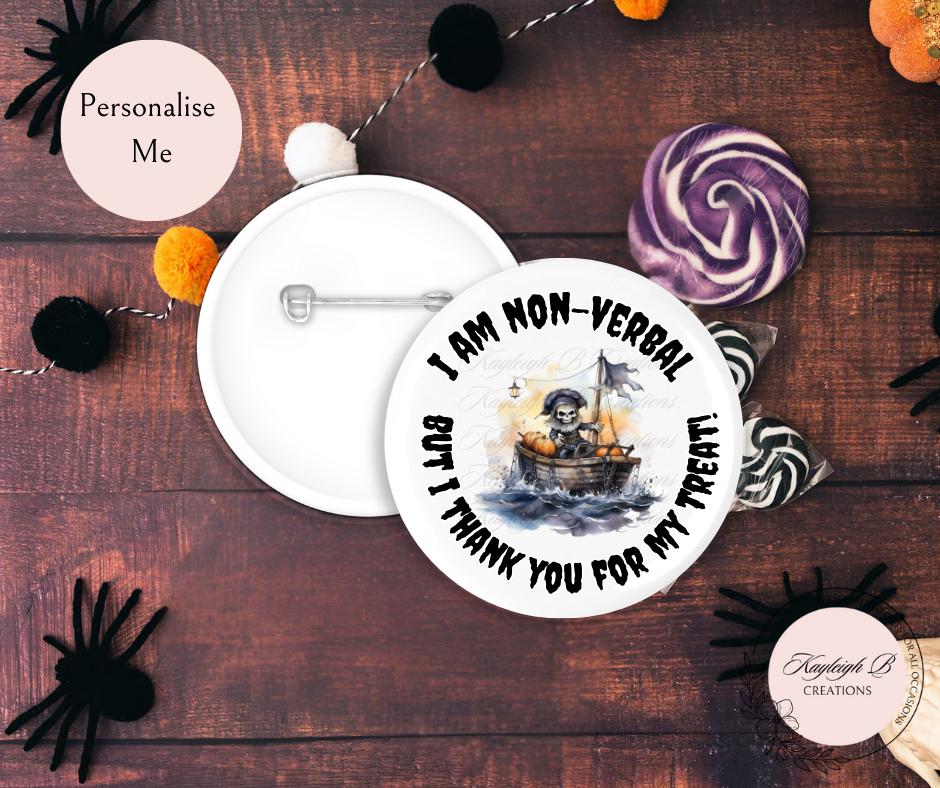 Halloween Non Verbal Badge