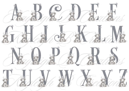 Christmas Star Reindeer & Initial Bauble