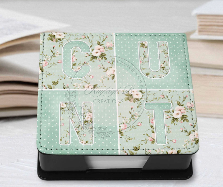 Pretty Profanities Sticky Note Holder