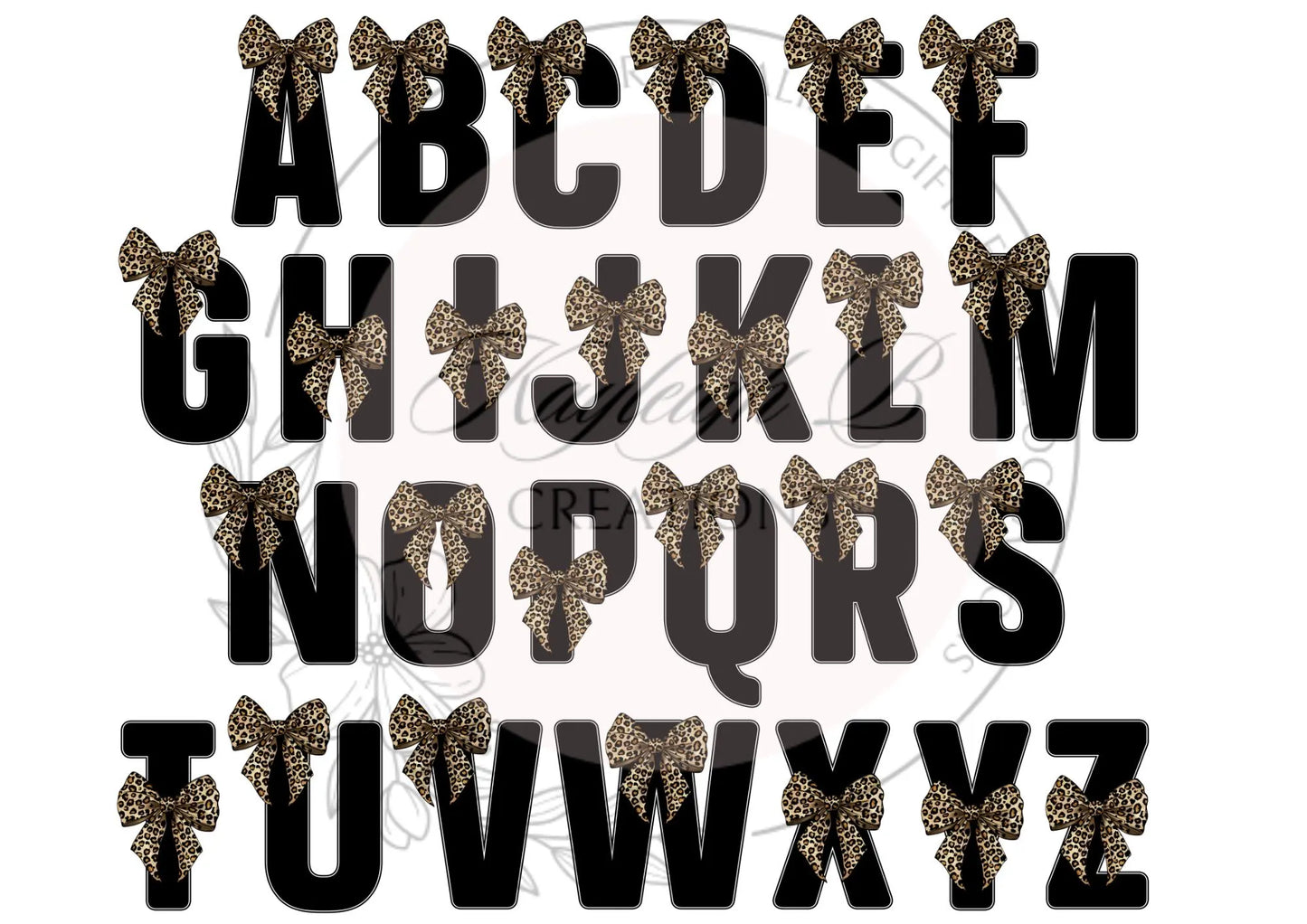 Personalised Initial Mug - Leopard print Bow in three different colours, Gift for her, Bow, Pretty