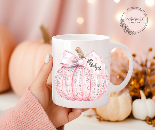 Personalised Cute Pumpkin Mug