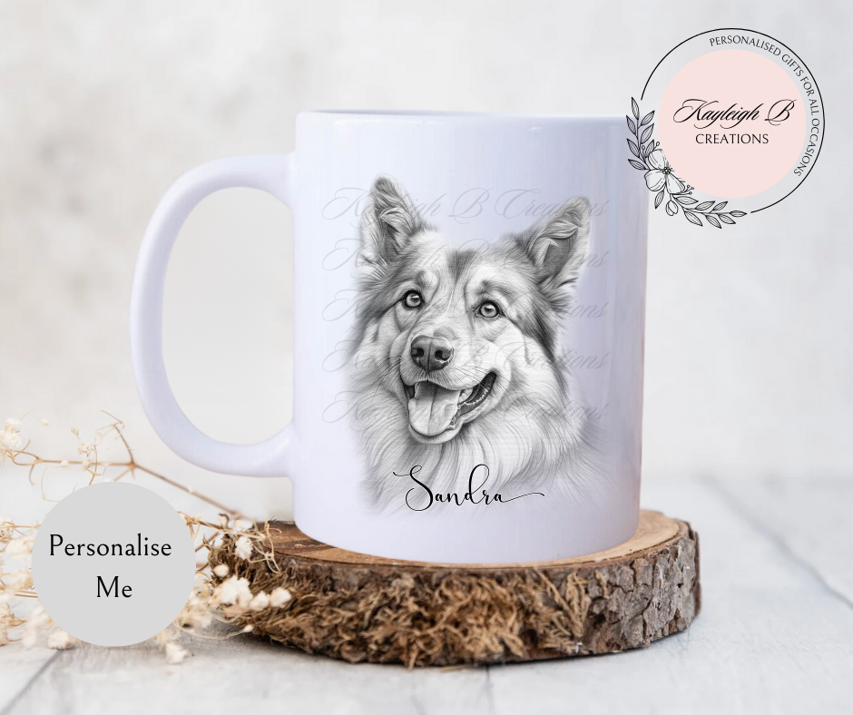 German Shepherd Mug - Long Haired & Short Haired Variations