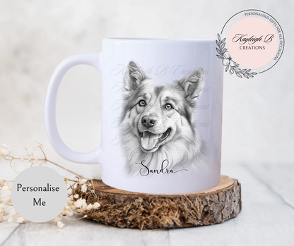 German Shepherd Mug - Long Haired & Short Haired Variations