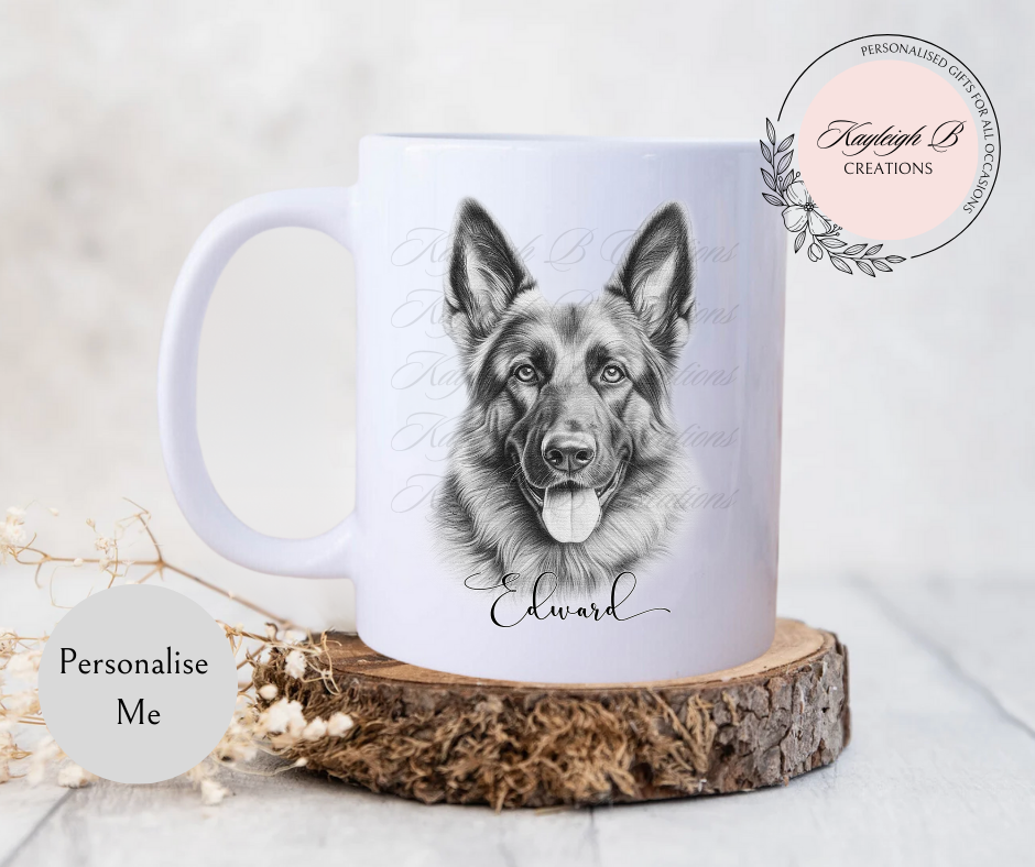 German Shepherd Mug - Long Haired & Short Haired Variations